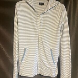 A.P.C. Blue and White Striped Top